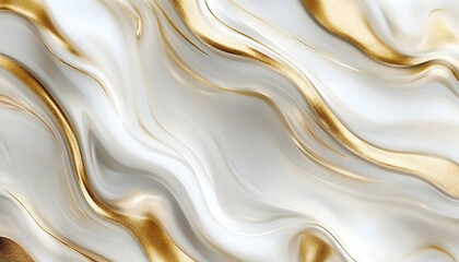 Abstract Gold and White Wave Background Illustration