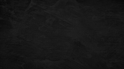 Beautiful Abstract Grunge Decorative Black Dark Stucco Wall Background. Art Rough Stylized Texture Banner With Space For Text
