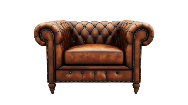 Explore the Comfort and Elegance of a Vintage Style Leather Upholstered Armchair - Perfect for Classic Home Décor or Stylish Commercial Spaces.