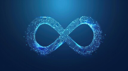 Infinity Symbol, Abstract, Blue, Digital Art