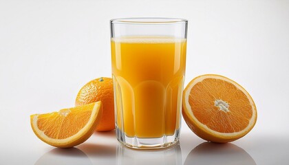 Refreshing Orange Juice: A Vibrant Glass and Juicy Citrus