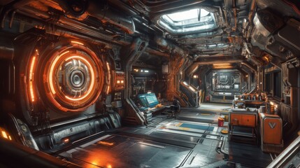 Futuristic Engineering Environment with Bright Lighting