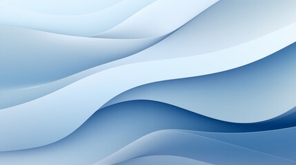 Fototapeta premium An abstract and minimalist design featuring a wavy background in cool blue tones.