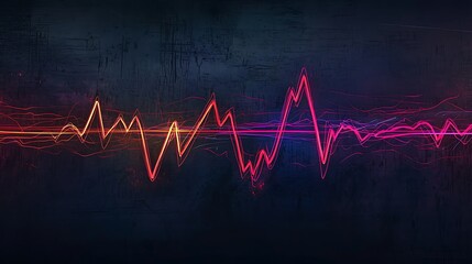 A colorful wave of sound is displayed on a dark background