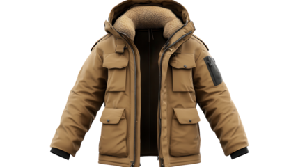 Stylish Winter Parka Featuring a Thick Insulated Lining Perfect for Cold Weather Adventures and Outdoor Activities.