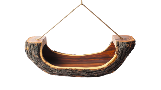 A Charming Wooden Bird Feeder Perfect for Adding Natural Aesthetics to Your Garden or Outdoor Space, Attracting Feathered Friends.