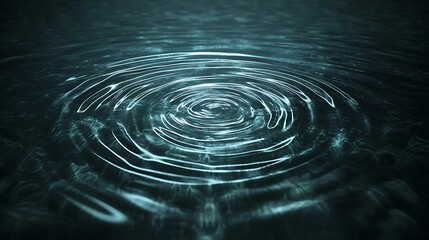 A water droplet is shown in a dark blue color