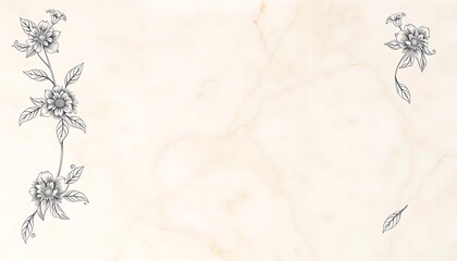 Elegant floral design on a marble background