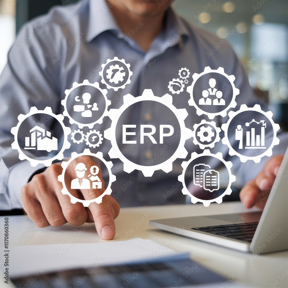 Poster Comprehensive Visualization of Enterprise Resource Planning Concepts for Enhancing Business Efficiency and Workflow Integration