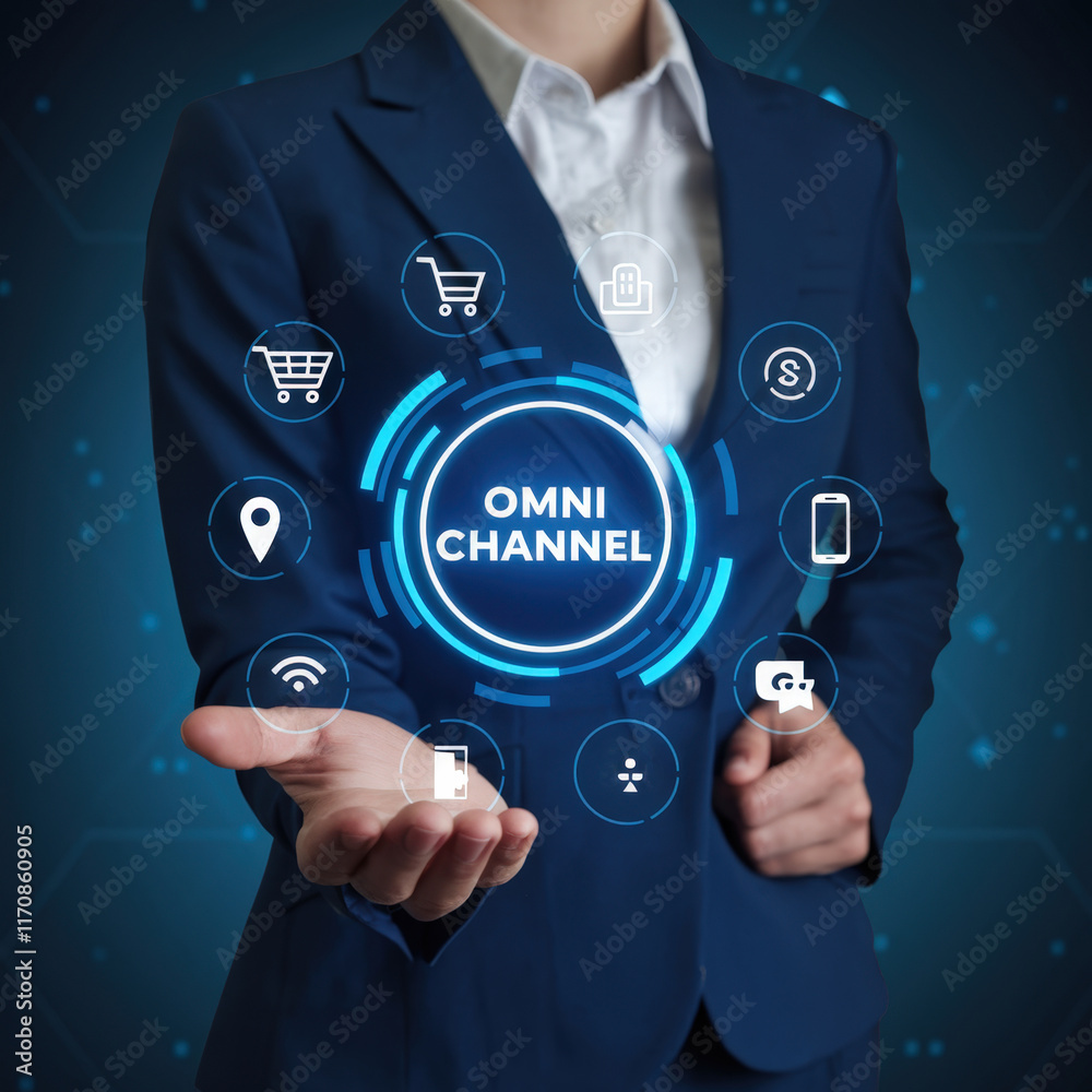 Poster comprehensive understanding of omni channel marketing concept for strategic business growth and enha