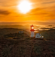 Lindesnes Fyr Lighthouse, Beautiful Nature Norway natural landscape