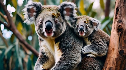 Fototapeta premium koala in tree