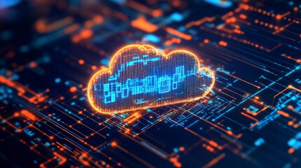 Cloud Native Serverless Architecture Concept Illustration