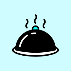 restaurant serving plates vectors illustration