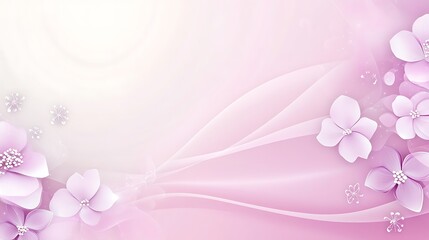 Delicate Pink Flowers and Flowing Abstract Background