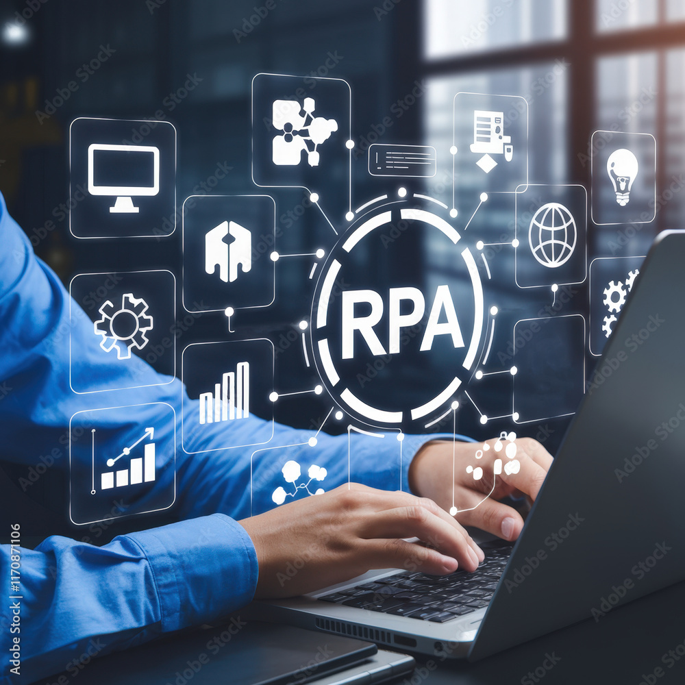 Poster Understanding Robotic Process Automation Technology: A Comprehensive Guide to Streamlining Business Processes and Enhancing Efficiency