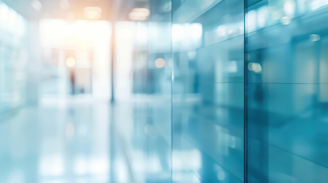 Blurred glass wall of modern business office building at the business center use for background in business concept blur corporate business office abstract office windows background