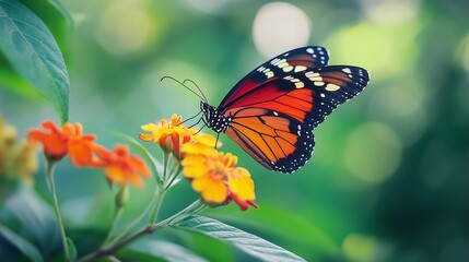 Obraz premium butterfly on flower