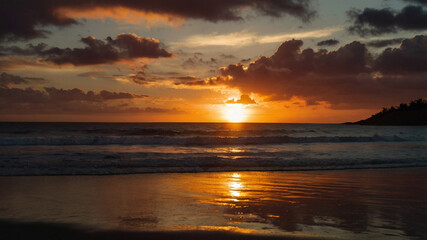 Obraz premium sunset on the beach