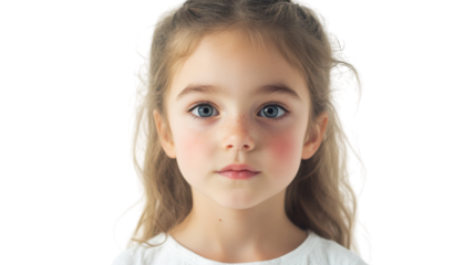 A Young Girl with a Face Full of Curiosity Capturing the Essence of Childhood Wonder and Exploration in an Engaging and Heartwarming Portrait.