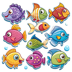 Fototapeta premium Funny stickers