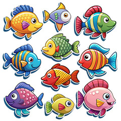 Fototapeta premium Funny stickers