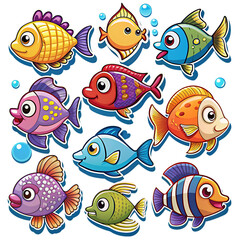 Fototapeta premium Funny stickers