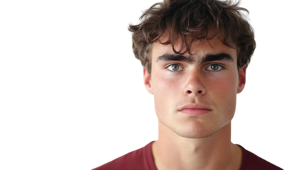 A Young Man with a Skeptical Expression, Perfect for Illustrating Doubt and Questioning Situations in Presentations, Articles, or Social Media Content.