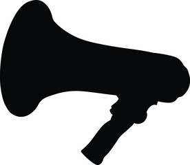 The silhouette illustration shows a megaphone, a tool that makes your voice louder.
