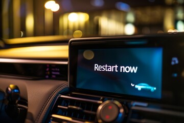 Vehicle Dashboard Display Restart Message