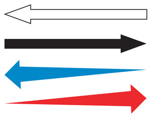 Long arrow icon. flat style Arrow symbol. vector illustration