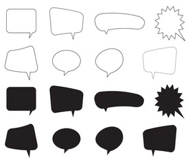 Speech bubble, speech balloon, chat bubble icon for apps, websites.
