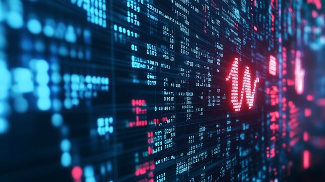 Abstract Currency Data Visualization Trends