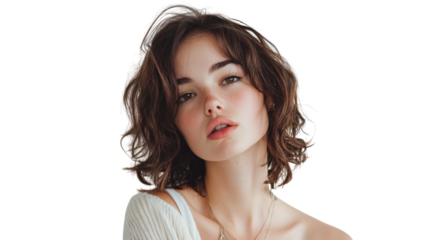 A Young Woman Looking Confused and Tilting Her Head, Perfect for Emotional Contexts in Personal, Marketing, or Creative Projects.