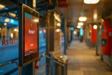 Digital Display at Indoor Transport Station