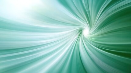 Abstract Green Swirl Background with Motion Blurred Effect
