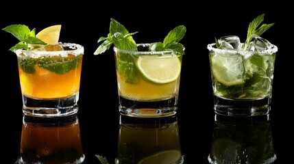 Fototapeta premium Fresh Lemonade with Artistic Presentation and Garnishes