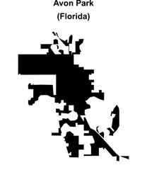 Avon Park (Florida) blank outline map