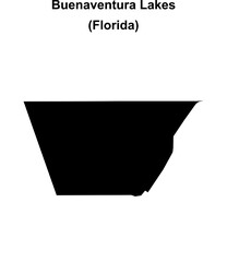 Buenaventura Lakes (Florida) blank outline map