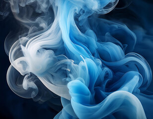 Fototapeta premium White smoke or fog flowing across the floor creates a mysterious and ethereal atmosphere. This effect is perfect for enhancing the ambiance of theatrical productions, photo shoots, or special events