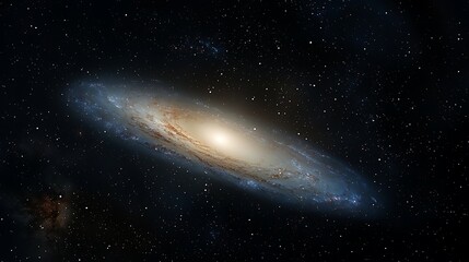 Fototapeta premium A spiral galaxy with a bright star in the center