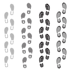Black dirty footprint set
