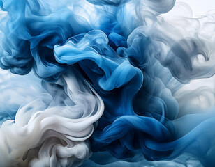 Obraz premium White smoke or fog flowing across the floor creates a mysterious and ethereal atmosphere. This effect is perfect for enhancing the ambiance of theatrical productions, photo shoots, or special events