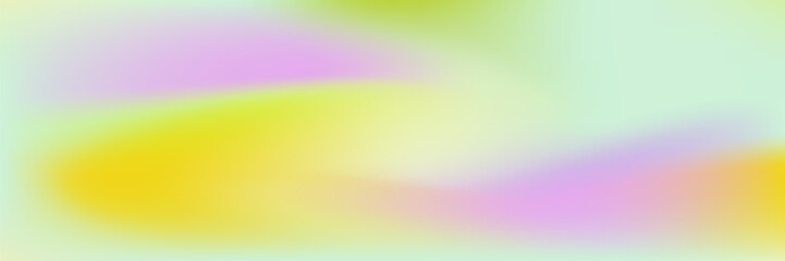 Modern Pastel Watercolor Rainbow Background, Soft Green Wave Design with Bright Neon Fluid Gradient