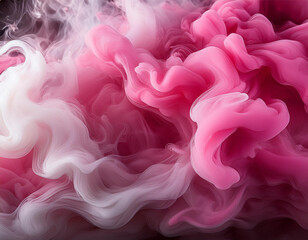 Fototapeta premium close up swirling pink and white smoke background