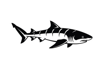 Bamboo shark silhouette vector graphic.