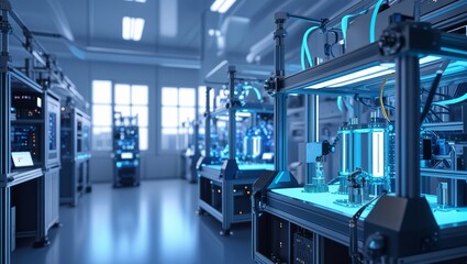 Advanced Quantum Computing Laboratory with High-Tech Equipment