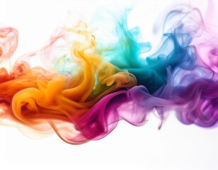 Obraz premium colored smoke isolated on white background