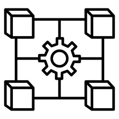 Blockchain Interoperability Icon