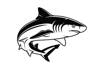 Bamboo Shark silhouette vector illustration graphic.